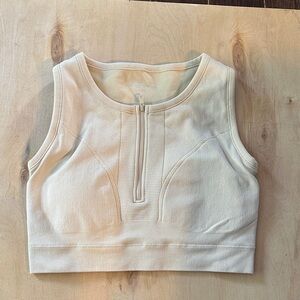 Elegant Cream Sleeveless Tank Top